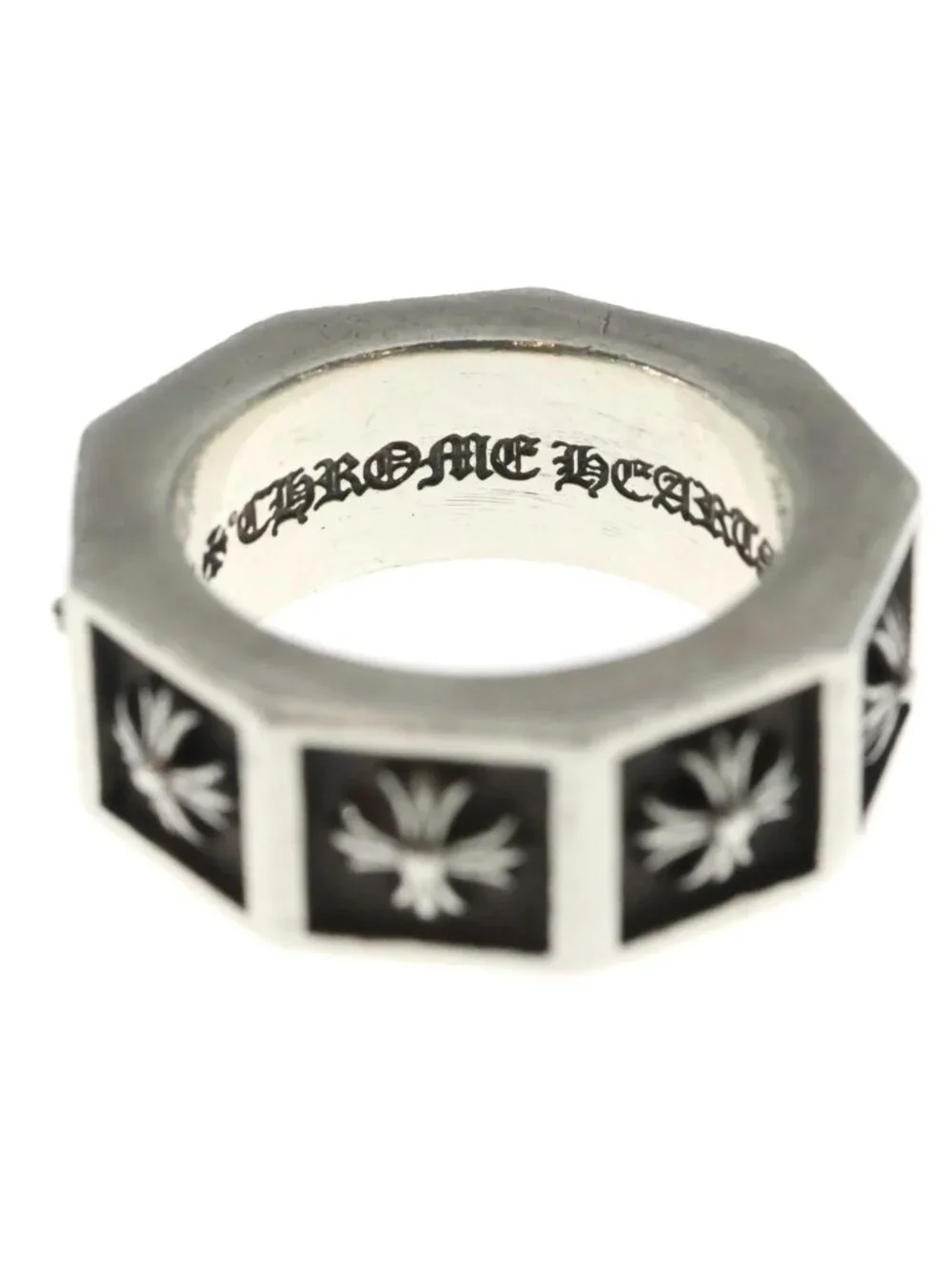 Chrome Hearts Alphabet Block CH Plus Ring Silver